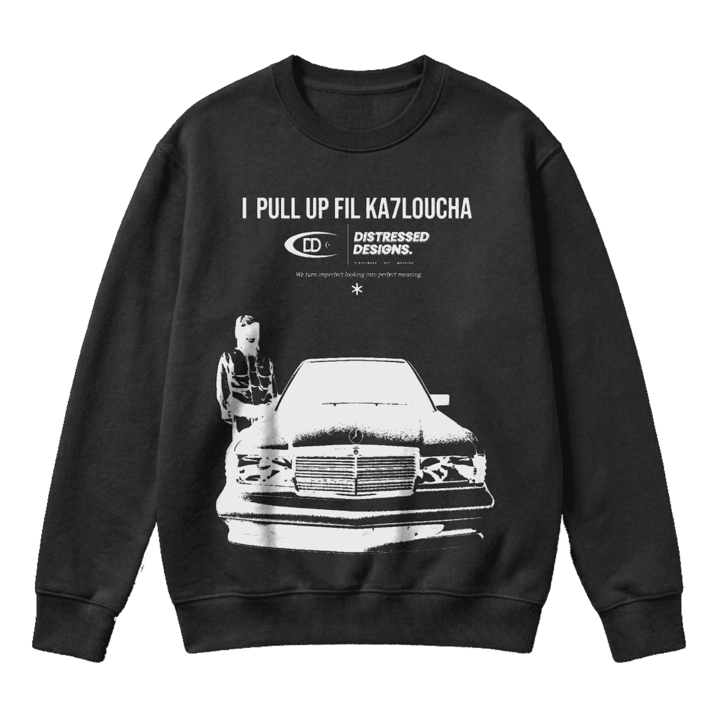 PULL UP BLACK SWEATER