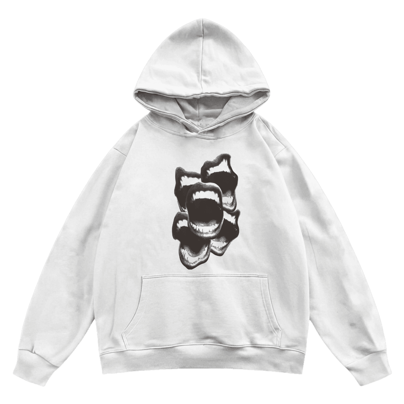 Typography printed white hoodie