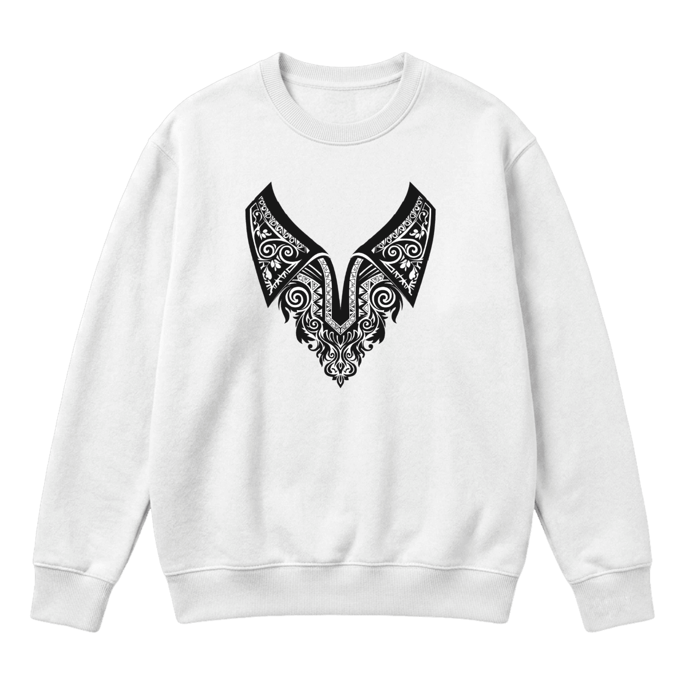 Ornate V collar