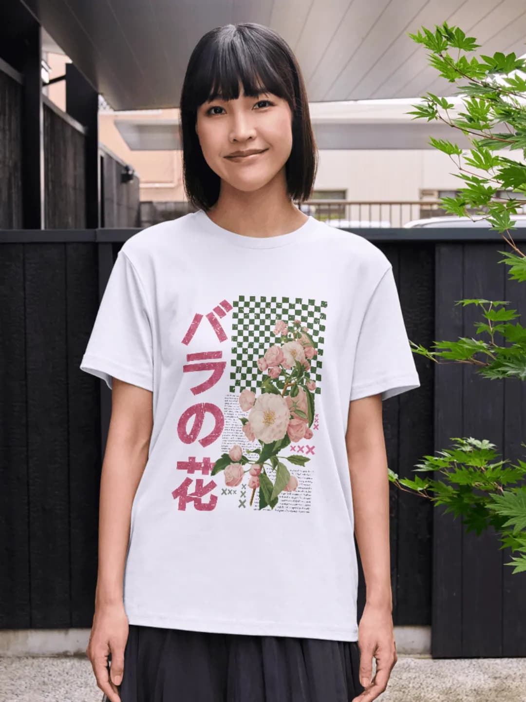 Vintage Japanese Rose – Retro Floral Streetwear Design