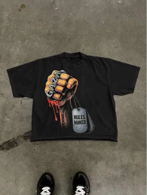 "GAZA"Black tee