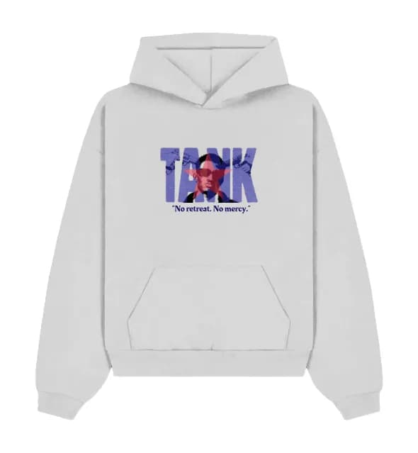 **Tank “No Retreat. No Mercy.” Hoodie**