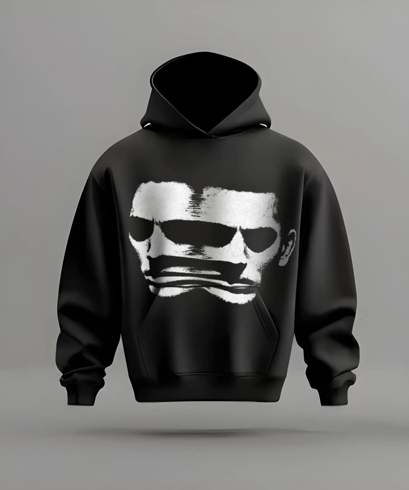 Hoodie y2k black and white drop