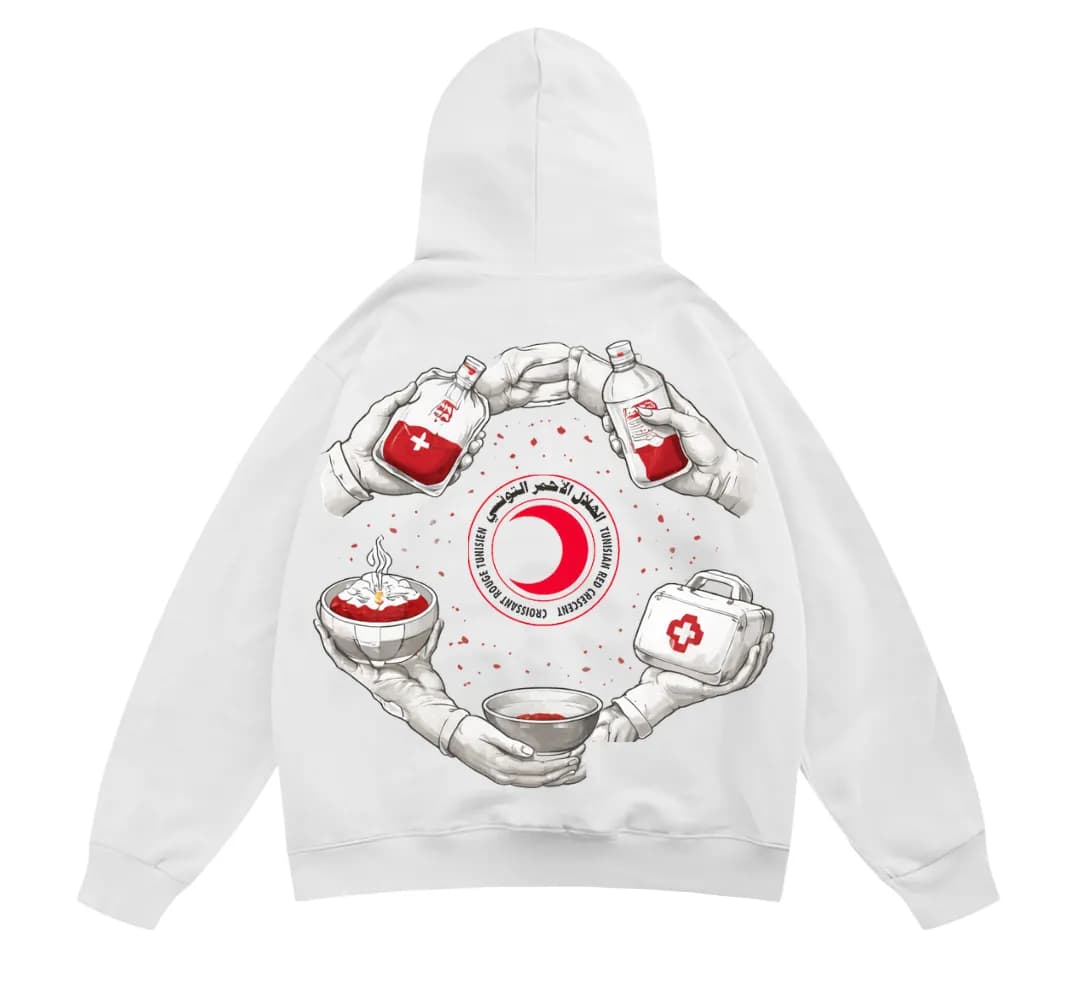 The "Crescent of Care" Edition Hoodie White