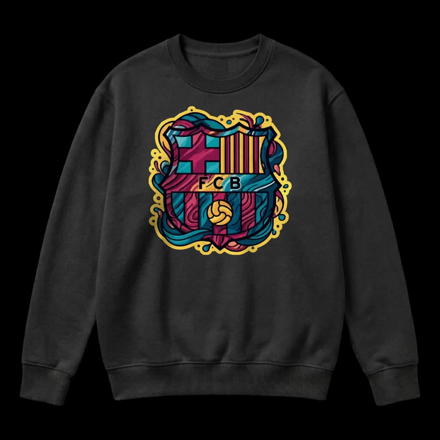 Barcelona Sweatshirt – Colorful Crest & Retro Streetwear