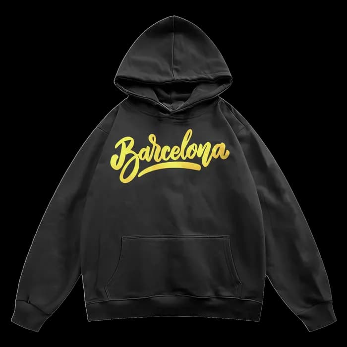 Barcelona Hoodie – Bold Script Streetwear